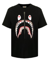 A Bathing Ape Shark Print Cotton T Shirt