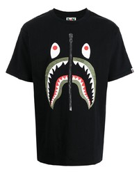 A Bathing Ape Shark Print Cotton T Shirt