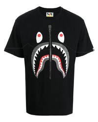 A Bathing Ape Shark Print Cotton T Shirt