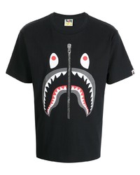 A Bathing Ape Shark Print Cotton T Shirt