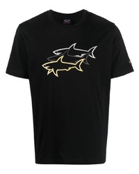 Paul & Shark Shark Print Cotton T Shirt