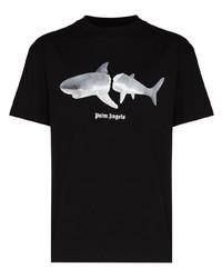 Palm Angels Shark Print Logo T Shirt