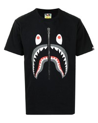 A Bathing Ape Shark Print Short Sleeved T Shirt