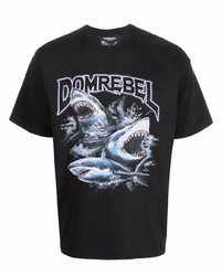 DOMREBEL Shark Print T Shirt