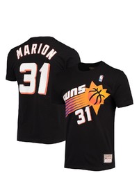 Mitchell & Ness Shawn Marion Black Phoenix Suns Hardwood Classics Stitch Name Number T Shirt At Nordstrom