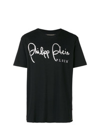 Philipp Plein Sign Gold Cut T Shirt