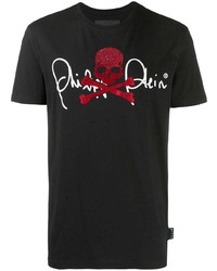 Philipp Plein Signature Embellished Skull T Shirt