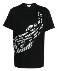 Alexander McQueen Skeleton Print Short Sleeved T Shirt