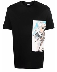 Karl Lagerfeld Sketch Print T Shirt