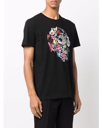 Alexander McQueen Sketch Skull Print T Shirt