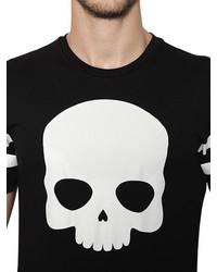 Hydrogen Skull 17 Printed Cotton Jersey T Shirt