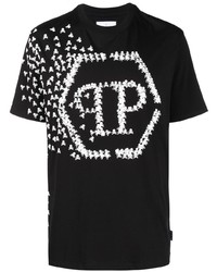 Philipp Plein Skull Bones Logo Print T Shirt