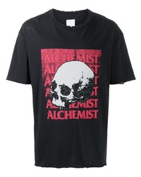 Alchemist Skull Logo Print T Shirt