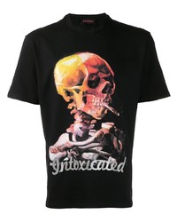Intoxicated Skull Print Logo T Shirt