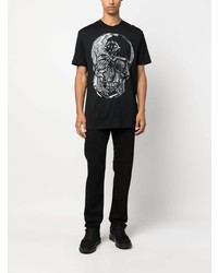 Philipp Plein Skull Print Round Neck T Shirt