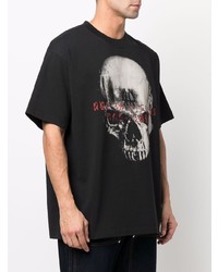 44 label group Skull Print Short Sleeved T Shirt