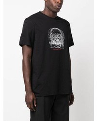 Alexander McQueen Skull Sketch Graphic Print T Shirt