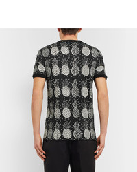 Dolce & Gabbana Slim Fit Printed Cotton Jersey T Shirt