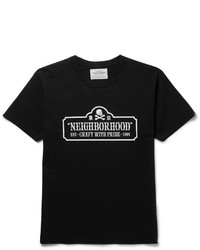 Neighborhood Slim Fit Printed Cotton Jersey T Shirt