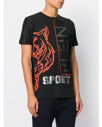 Plein Sport Slogan And Tiger Motif Print T Shirt
