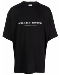 Vetements Slogan Print Cotton T Shirt