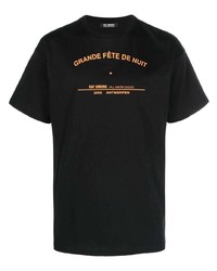 Raf Simons Slogan Print Crew Neck T Shirt