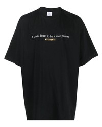 Vetements Slogan Print Short Sleeve T Shirt