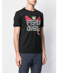 Fendi Slogan Print T Shirt