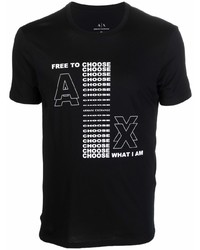 Armani Exchange Slogan Print T Shirt