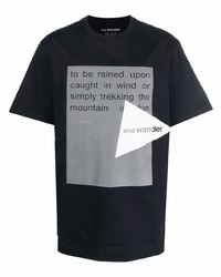 And Wander Slogan Print T Shirt