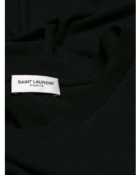 Saint Laurent Snake And Rose Heart Motif T Shirt