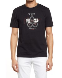 BOSS Snake Cotton Graphic Tee In Black At Nordstrom