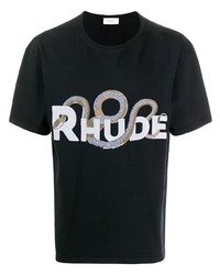 Rhude Snake Print Short Sleeved T Shirt