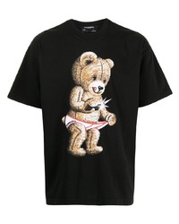 DOMREBEL Snap Teddy Print T Shirt