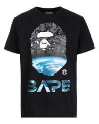 A Bathing Ape Space Camo Logo Print T Shirt