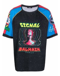 Balmain Spacial Print T Shirt