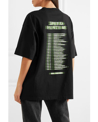 Balenciaga Speed S Printed Cotton Jersey T Shirt