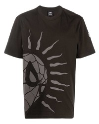 Moncler Spider Man Print Round Neck T Shirt