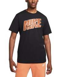 Nike Sportswear Logo Graphic Tee In Blackhot Curry At Nordstrom