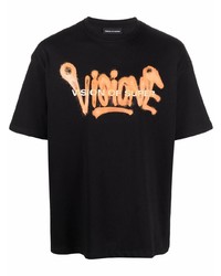 Vision Of Super Spray Logo Print Cotton T Shirt
