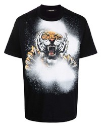 Roberto Cavalli Spray Painted Tiger T Shirt