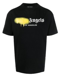 Palm Angels Sprayed Logo Print T Shirt