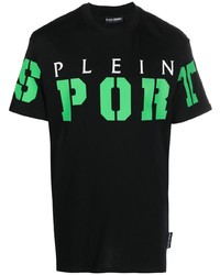 Plein Sport Ss Logo Print Cotton T Shirt
