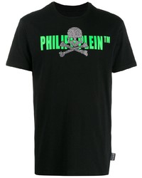 Philipp Plein Ss Skull Logo Print T Shirt