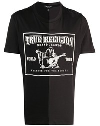True Religion Ss Spliced Logo Print T0shirt