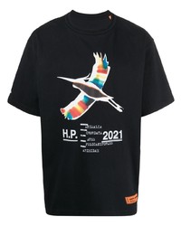 Heron Preston Ss Tee Os Heron Rainbow Black White