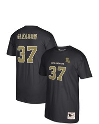 Mitchell & Ness Steve Gleason Black New Orleans Saints 2006 Retired Player Name Number T Shirt