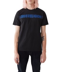 True Religion Brand Jeans Strike Through Cotton Graphic Tee In Jet Black At Nordstrom