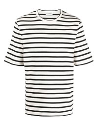 Jil Sander Stripe Print Short Sleeved T Shirt