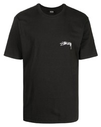 Stussy Stssy Logo Print Cotton T Shirt